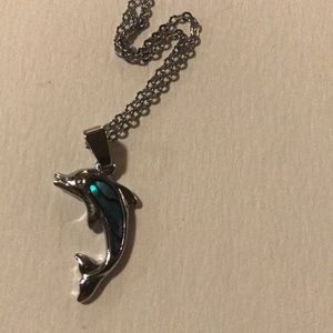 Dolphin Necklace Silver Chain - costume jewelry